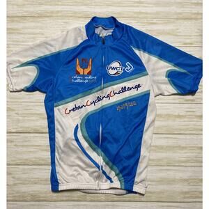 JAKROO Mens size S short sleeve full zip Cretan Cycling Challenge jersey
